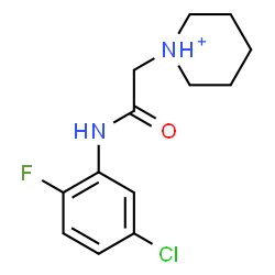 ChemSpider 2D Image | 1-{2-[(5-Chloro-2-fluorophenyl)amino]-2-oxoethyl}piperidinium | C13H17ClFN2O
