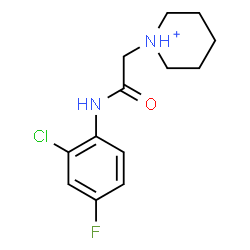 ChemSpider 2D Image | 1-{2-[(2-Chloro-4-fluorophenyl)amino]-2-oxoethyl}piperidinium | C13H17ClFN2O