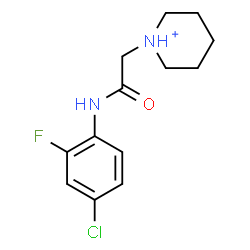 ChemSpider 2D Image | 1-{2-[(4-Chloro-2-fluorophenyl)amino]-2-oxoethyl}piperidinium | C13H17ClFN2O
