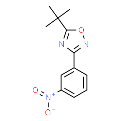 ChemSpider 2D Image | 5-(tert-Butyl)-3-(3-nitrophenyl)-1,2,4-oxadiazole | C12H13N3O3