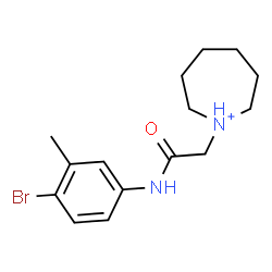ChemSpider 2D Image | 1-{2-[(4-Bromo-3-methylphenyl)amino]-2-oxoethyl}azepanium | C15H22BrN2O
