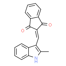 ChemSpider 2D Image | 2-(2-Methyl-1H-indol-3-ylmethylene)-indan-1,3-dione | C19H13NO2
