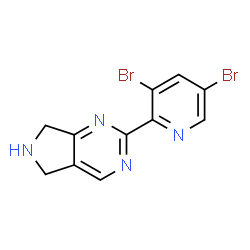 ChemSpider 2D Image | 2-(3,5-Dibromo-2-pyridinyl)-6,7-dihydro-5H-pyrrolo[3,4-d]pyrimidine | C11H8Br2N4