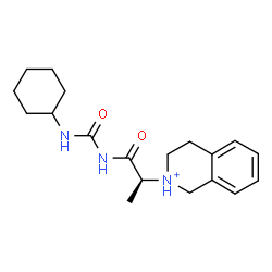 ChemSpider 2D Image | 2-{(2S)-1-[(Cyclohexylcarbamoyl)amino]-1-oxo-2-propanyl}-1,2,3,4-tetrahydroisoquinolinium | C19H28N3O2