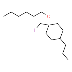 ChemSpider 2D Image | 1-(Hexyloxy)-1-(iodomethyl)-4-propylcyclohexane | C16H31IO