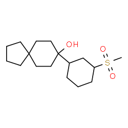 ChemSpider 2D Image | 8-[3-(Methylsulfonyl)cyclohexyl]spiro[4.5]decan-8-ol | C17H30O3S