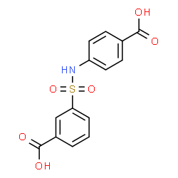 ChemSpider 2D Image | 3-[(4-Carboxyphenyl)sulfamoyl]benzoic acid | C14H11NO6S