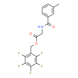ChemSpider 2D Image | Pentafluorobenzyl N-(3-methylbenzoyl)glycinate | C17H12F5NO3
