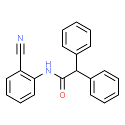 ChemSpider 2D Image | N-(2-Cyanophenyl)-2,2-diphenylacetamide | C21H16N2O