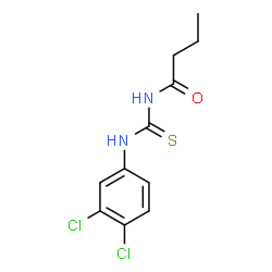 ChemSpider 2D Image | N-[(3,4-Dichlorophenyl)carbamothioyl]butanamide | C11H12Cl2N2OS
