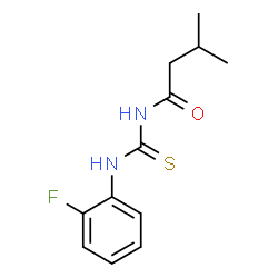 ChemSpider 2D Image | 1-(2-FLUOROPHENYL)-3-(3-METHYLBUTANOYL)THIOUREA | C12H15FN2OS