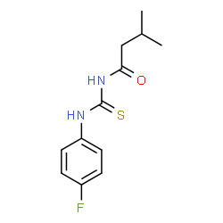ChemSpider 2D Image | N-[(4-Fluorophenyl)carbamothioyl]-3-methylbutanamide | C12H15FN2OS