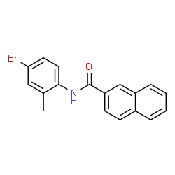 ChemSpider 2D Image | N-(4-Bromo-2-methylphenyl)-2-naphthamide | C18H14BrNO