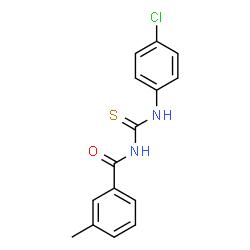 ChemSpider 2D Image | N-[(4-Chlorophenyl)carbamothioyl]-3-methylbenzamide | C15H13ClN2OS