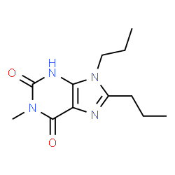 ChemSpider 2D Image | 1-Methyl-8,9-dipropyl-3,9-dihydro-1H-purine-2,6-dione | C12H18N4O2