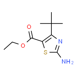 ChemSpider 2D Image | Ethyl 2-amino-4-(1,1-dimethylethyl)-5-thiazolecarboxylate | C10H16N2O2S