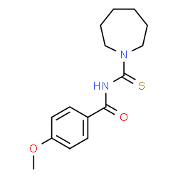 ChemSpider 2D Image | N-(1-Azepanylcarbonothioyl)-4-methoxybenzamide | C15H20N2O2S