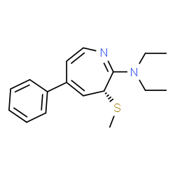 ChemSpider 2D Image | (3R)-N,N-Diethyl-3-(methylsulfanyl)-5-phenyl-3H-azepin-2-amine | C17H22N2S