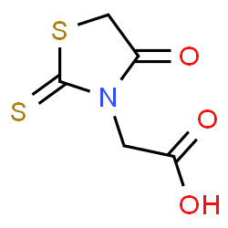 ChemSpider 2D Image | Rhodanine-3-acetic Acid | C5H5NO3S2