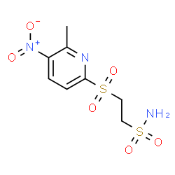 ChemSpider 2D Image | 2-[(6-Methyl-5-nitro-2-pyridinyl)sulfonyl]ethanesulfonamide | C8H11N3O6S2