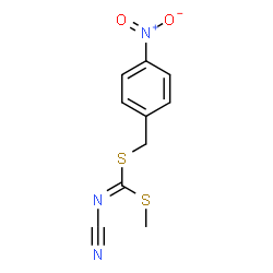 ChemSpider 2D Image | Methyl 4-nitrobenzyl cyanocarbonodithioimidate | C10H9N3O2S2