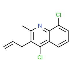 ChemSpider 2D Image | 3-Allyl-4,8-dichloro-2-methylquinoline | C13H11Cl2N