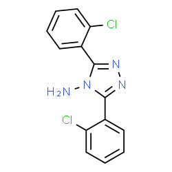 ChemSpider 2D Image | 3,5-Bis(2-chlorophenyl)-4H-1,2,4-triazol-4-amine | C14H10Cl2N4