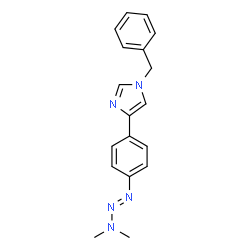 ChemSpider 2D Image | 1-Benzyl-4-{4-[(1E)-3,3-dimethyl-1-triazen-1-yl]phenyl}-1H-imidazole | C18H19N5