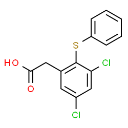 ChemSpider 2D Image | [3,5-Dichloro-2-(phenylsulfanyl)phenyl]acetic acid | C14H10Cl2O2S