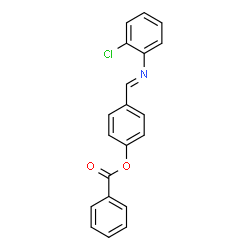ChemSpider 2D Image | 4-{(E)-[(2-Chlorophenyl)imino]methyl}phenyl benzoate | C20H14ClNO2