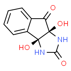ChemSpider 2D Image | (3aS,8aS)-3a,8a-Dihydroxy-1,3,3a,8a-tetrahydroindeno[1,2-d]imidazole-2,8-dione | C10H8N2O4
