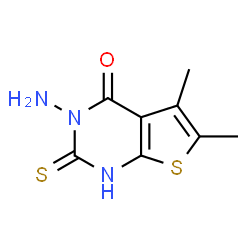 ChemSpider 2D Image | 3-Amino-5,6-dimethyl-2-thioxo-2,3-dihydrothieno[2,3-d]pyrimidin-4(1H)-one | C8H9N3OS2