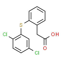 ChemSpider 2D Image | {2-[(2,5-Dichlorophenyl)sulfanyl]phenyl}acetic acid | C14H10Cl2O2S