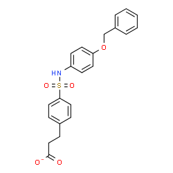 ChemSpider 2D Image | 3-(4-{[4-(Benzyloxy)phenyl]sulfamoyl}phenyl)propanoate | C22H20NO5S