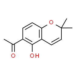 ChemSpider 2D Image | 1-(5-Hydroxy-2,2-dimethyl-2H-chromen-6-yl)ethanone | C13H14O3