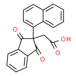 ChemSpider 2D Image | [2-(1-Naphthyl)-1,3-dioxo-2,3-dihydro-1H-inden-2-yl]acetic acid | C21H14O4
