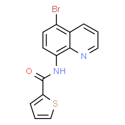 ChemSpider 2D Image | N-(5-Bromo-8-quinolinyl)-2-thiophenecarboxamide | C14H9BrN2OS