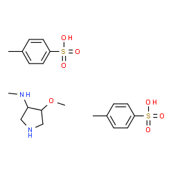 ChemSpider 2D Image | 4-Methoxy-N-methyl-3-pyrrolidinamine 4-methylbenzenesulfonate (1:2) | C20H30N2O7S2