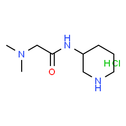 ChemSpider 2D Image | N~2~,N~2~-Dimethyl-N-3-piperidinylglycinamide hydrochloride (1:1) | C9H20ClN3O