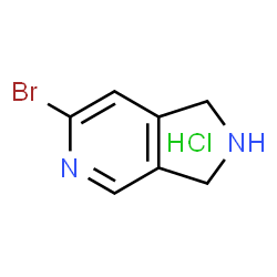 ChemSpider 2D Image | 6-Bromo-2,3-dihydro-1H-pyrrolo[3,4-c]pyridine hydrochloride (1:1) | C7H8BrClN2