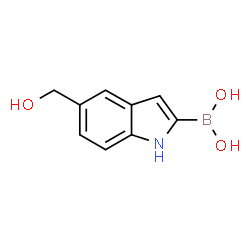 ChemSpider 2D Image | [5-(Hydroxymethyl)-1H-indol-2-yl]boronic acid | C9H10BNO3