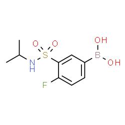 ChemSpider 2D Image | [4-Fluoro-3-(isopropylsulfamoyl)phenyl]boronic acid | C9H13BFNO4S