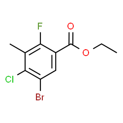 ChemSpider 2D Image | Ethyl 5-bromo-4-chloro-2-fluoro-3-methylbenzoate | C10H9BrClFO2