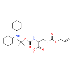 ChemSpider 2D Image | O-[(Allyloxy)carbonyl]-N-{[(2-methyl-2-propanyl)oxy]carbonyl}serine - N-cyclohexylcyclohexanamine (1:1) | C24H42N2O7