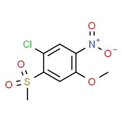 ChemSpider 2D Image | 1-Chloro-4-methoxy-2-(methylsulfonyl)-5-nitrobenzene | C8H8ClNO5S