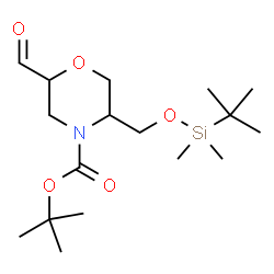 ChemSpider 2D Image | 2-Methyl-2-propanyl 5-({[dimethyl(2-methyl-2-propanyl)silyl]oxy}methyl)-2-formyl-4-morpholinecarboxylate | C17H33NO5Si