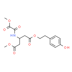 ChemSpider 2D Image | 2-(4-Hydroxyphenyl)ethyl methyl 3-{[methoxy(oxo)acetyl]amino}pentanedioate | C17H21NO8