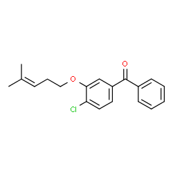 ChemSpider 2D Image | {4-Chloro-3-[(4-methyl-3-penten-1-yl)oxy]phenyl}(phenyl)methanone | C19H19ClO2