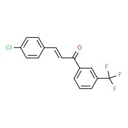 ChemSpider 2D Image | (2E)-3-(4-Chlorophenyl)-1-[3-(trifluoromethyl)phenyl]-2-propen-1-one | C16H10ClF3O