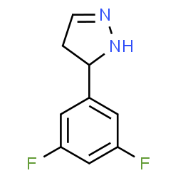 ChemSpider 2D Image | 5-(3,5-Difluorophenyl)-4,5-dihydro-1H-pyrazole | C9H8F2N2